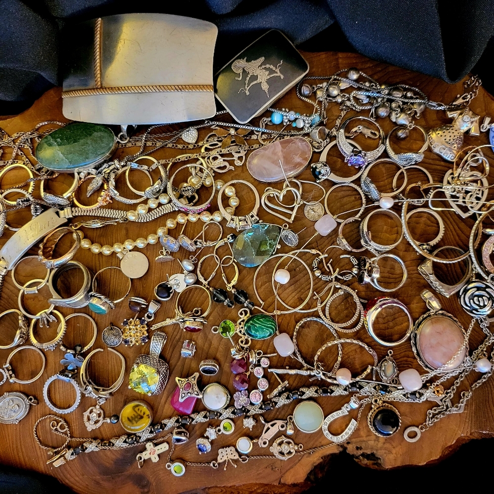 113 piece 925 silver jewelry lot!